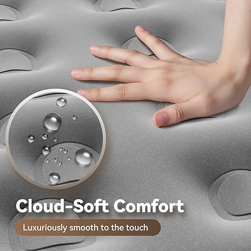 Miniatura 5 de DIVON Colchón de aire individual con bomba incorporada elevada, colchón autoinflable de 2 minutos, colchón inflable de 18 pulgadas para adultos,