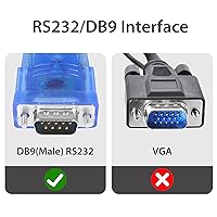Vista 6 de YACSEJAO Adaptador USB a serie (9 pines) DB9 macho RS-232 a USB 2.0 Cable convertidor para Windows 10 8 7 Vista XP Mac OS, 1.2M