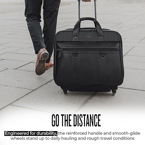 Miniatura 6 de Solo Macdougal - Funda con ruedas para laptop de 173 pulgadas Negro Rodillo