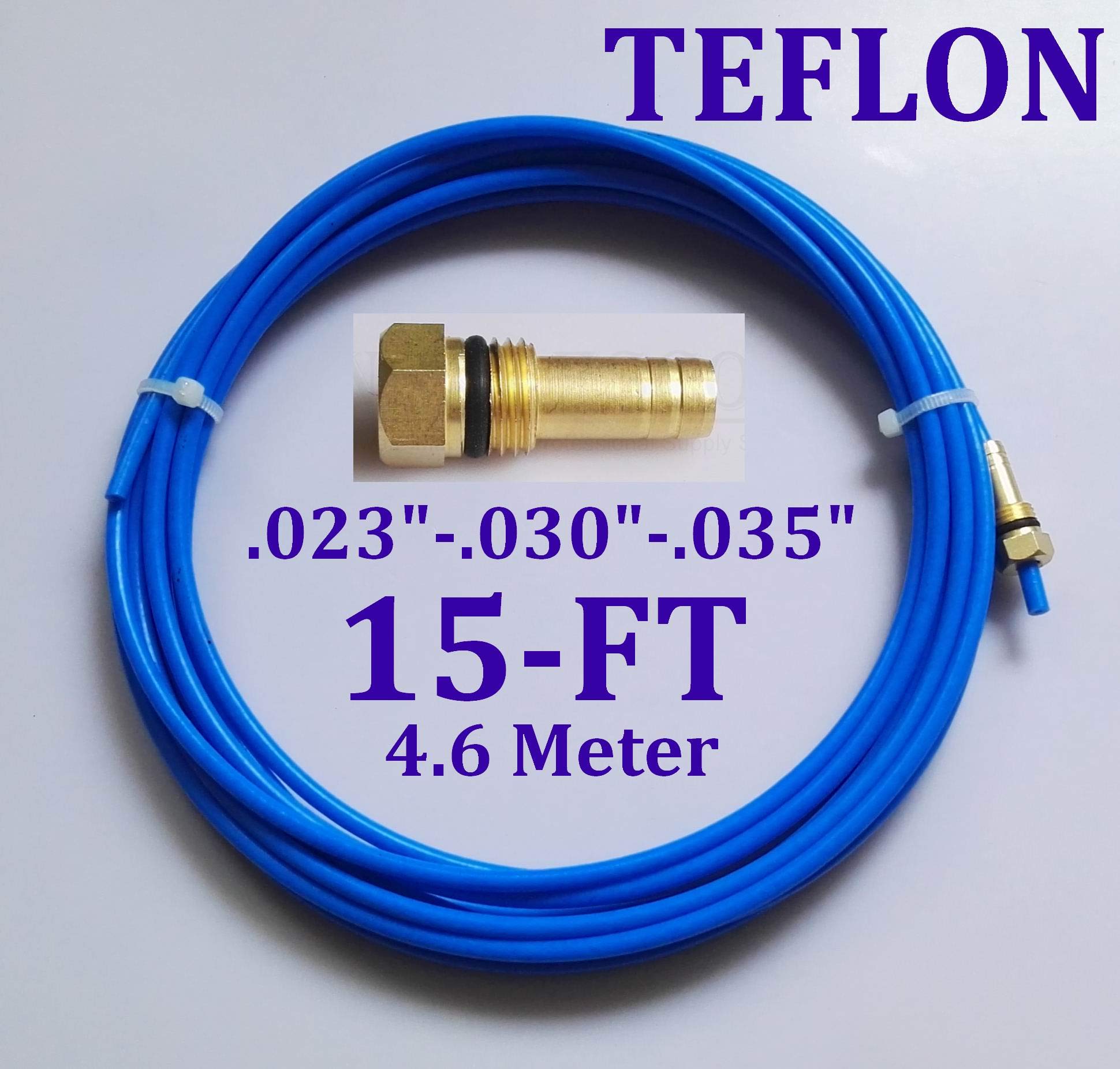 CHNsalescom Mig Welding Liner Miller M Series Hobart MIG Gun Liner PTFE Graphite Steel (Teflon-Blue,15 feet)