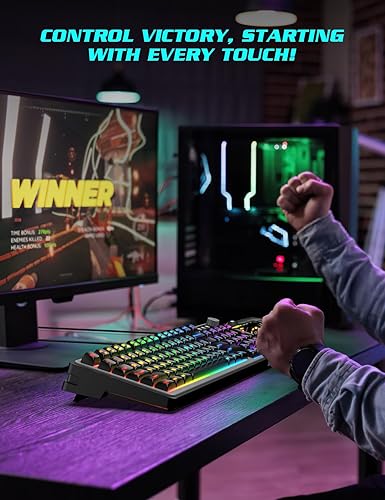 Miniatura 5 de Combo de teclado y mouse para juegos Retroiluminación RGB 14 efectos de iluminación, teclado de computadora con cable USB, anti-fantasma de 26