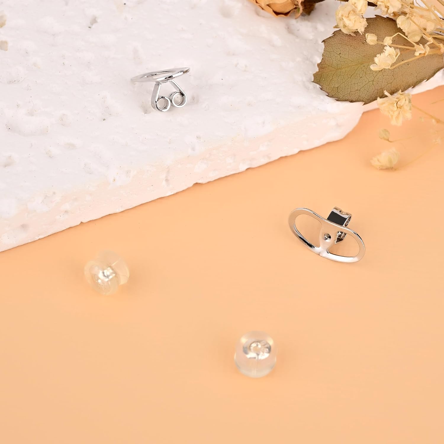 Earring Backs Replacements for Droopy Ears, Heavy Earrings Lifters, Locking Ear Support for Sensetive Skin, 6 Pairs - Image 7