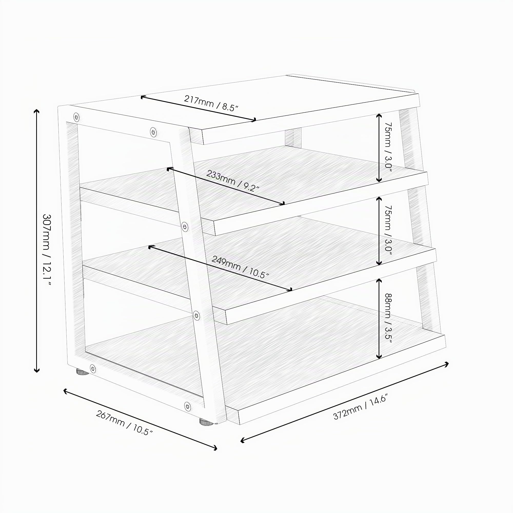 Fenge Organizador de Escritorio, Archivador de Documentos A4, Bandeja de Cartas con 3 Compartimentos, Soporte de Madera para Archivos, Clasificador de Documentos para Oficina y Estudio, Roble
