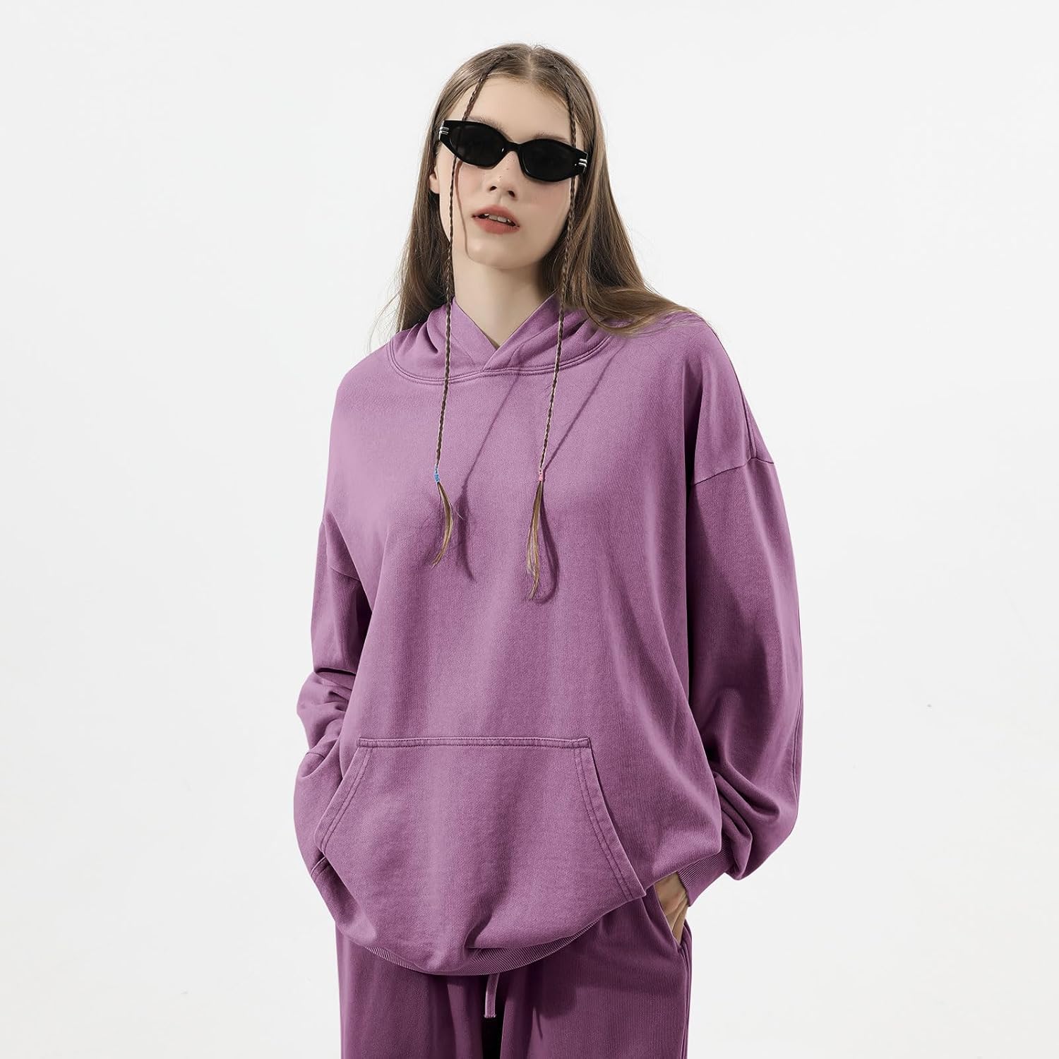 Bobeutou Oversized Hoodie Men Vintage Cotton Casual Hooded Sweatshirt Trendy Baggy Basic Hoodies Retro Pullover Streetwear - Image 4