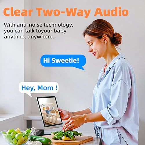 Miniatura 6 de Cámara inalámbrica para interiores con detección de movimiento, visión nocturna, duración de la batería de 100 días, monitor de bebé HD 1080P,