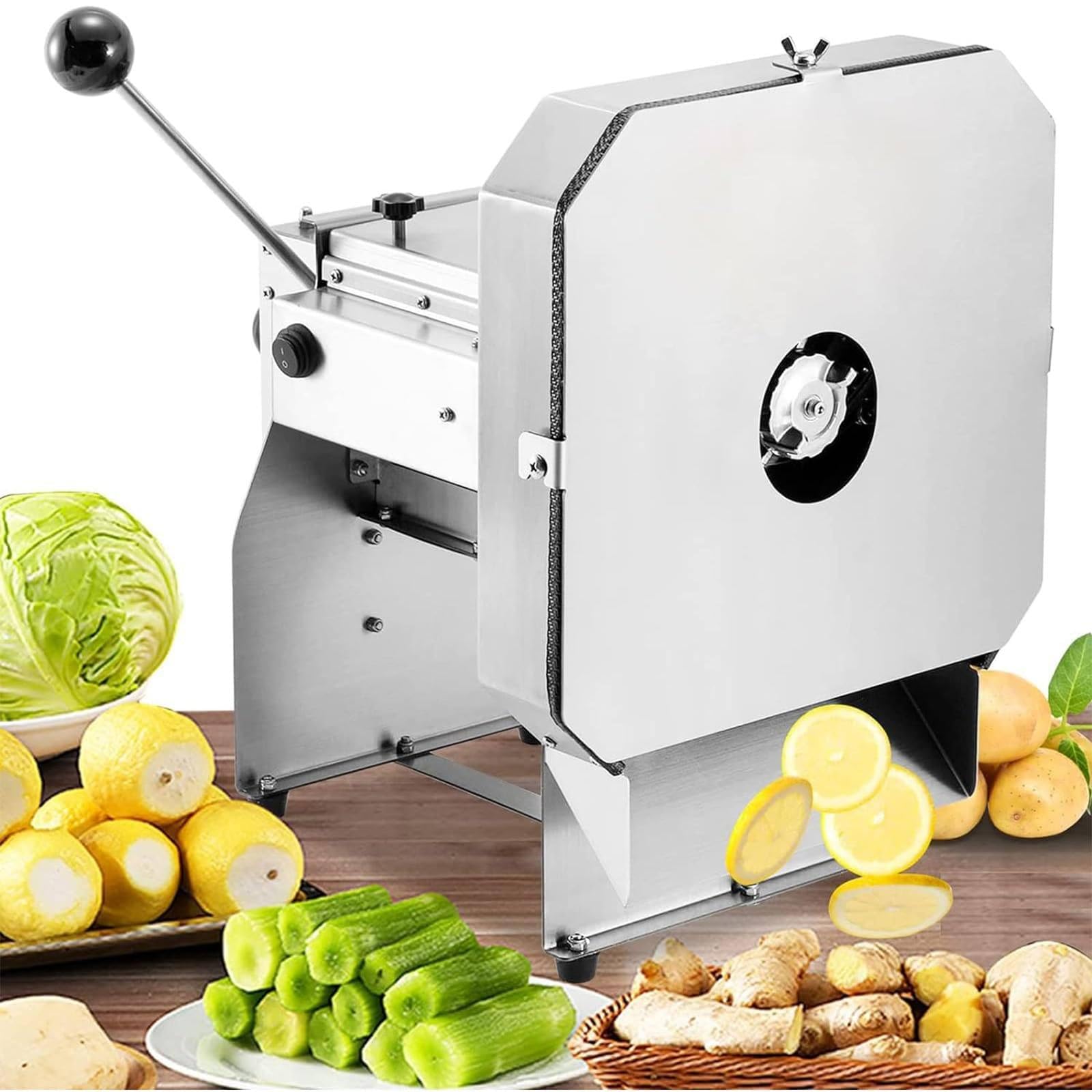 ylpddmm Electric Vegetable Slicer，0-0.4"/0-10mm Thickness Adjustable