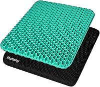 Vista 1 de Cojín de gel para asiento de automóvil, para silla de oficina, cojín ortopédico de gel para coxis para el dolor de coxis, ciática y alivio del dolor