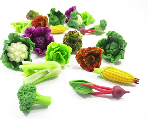 Miniatura 4 de Mezcla de 10 verduras sueltas de ensalada de maíz 1:6 Suministro de alimentos en miniatura para casa de muñecas 16650
