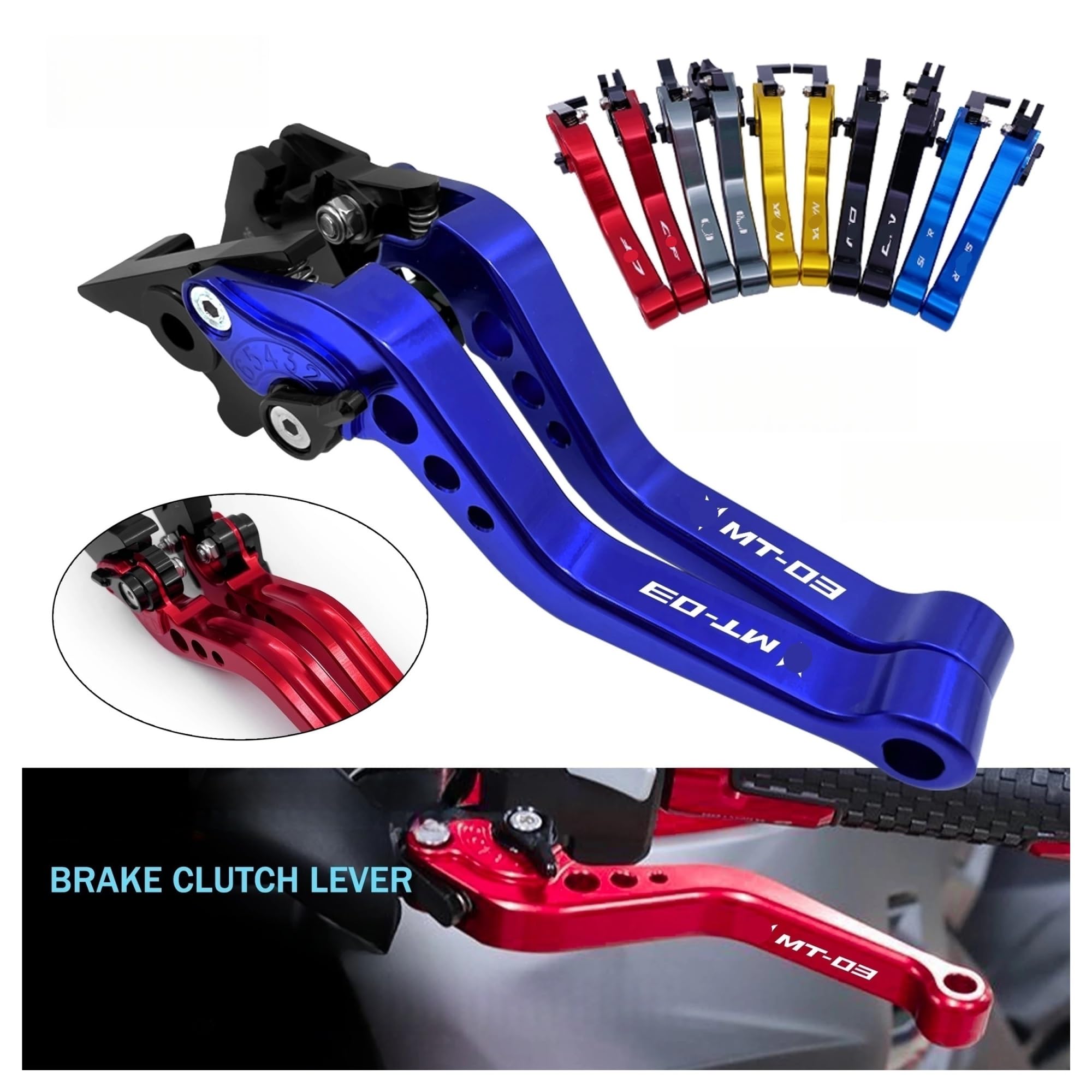 Moto Freno Manetas Palanca de freno y embrague accesorios para motocicleta para MT-03 FZ-03 MT03 2015-2023 para FZ03 MT 03 2022 2023
