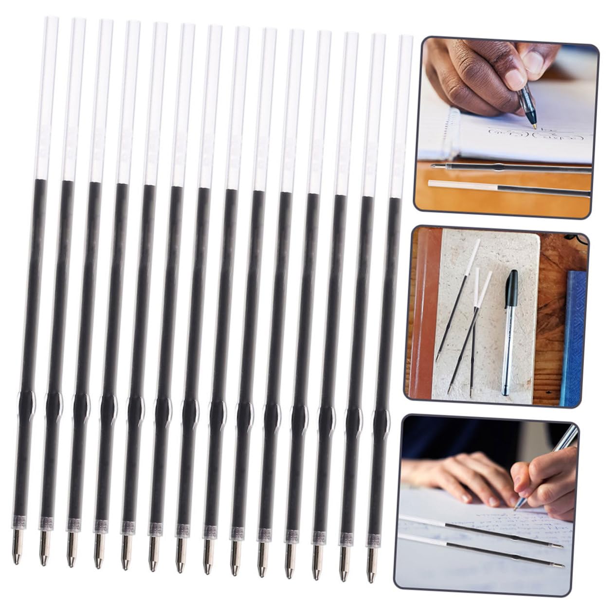 DOITOOL 3 Ensembles Recharge À Séchage Rapide Recharges Pour Stylos Recharger Le Rouleau Encreur Remplacements De Recharge De Stylo Recharges De Stylo De Bureau Plastique 200 Pièces * 3