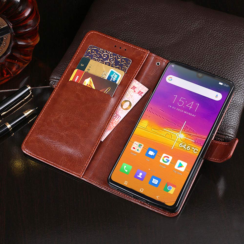 Custodia a Portafoglio in Pelle Premium Blackview BV9900/BV9900 Pro [Slot per schede] [Cavalletto] [Fibbia Magnetica] Cover Blackview BV9900/BV9900 Pro Smartphone (Rosso