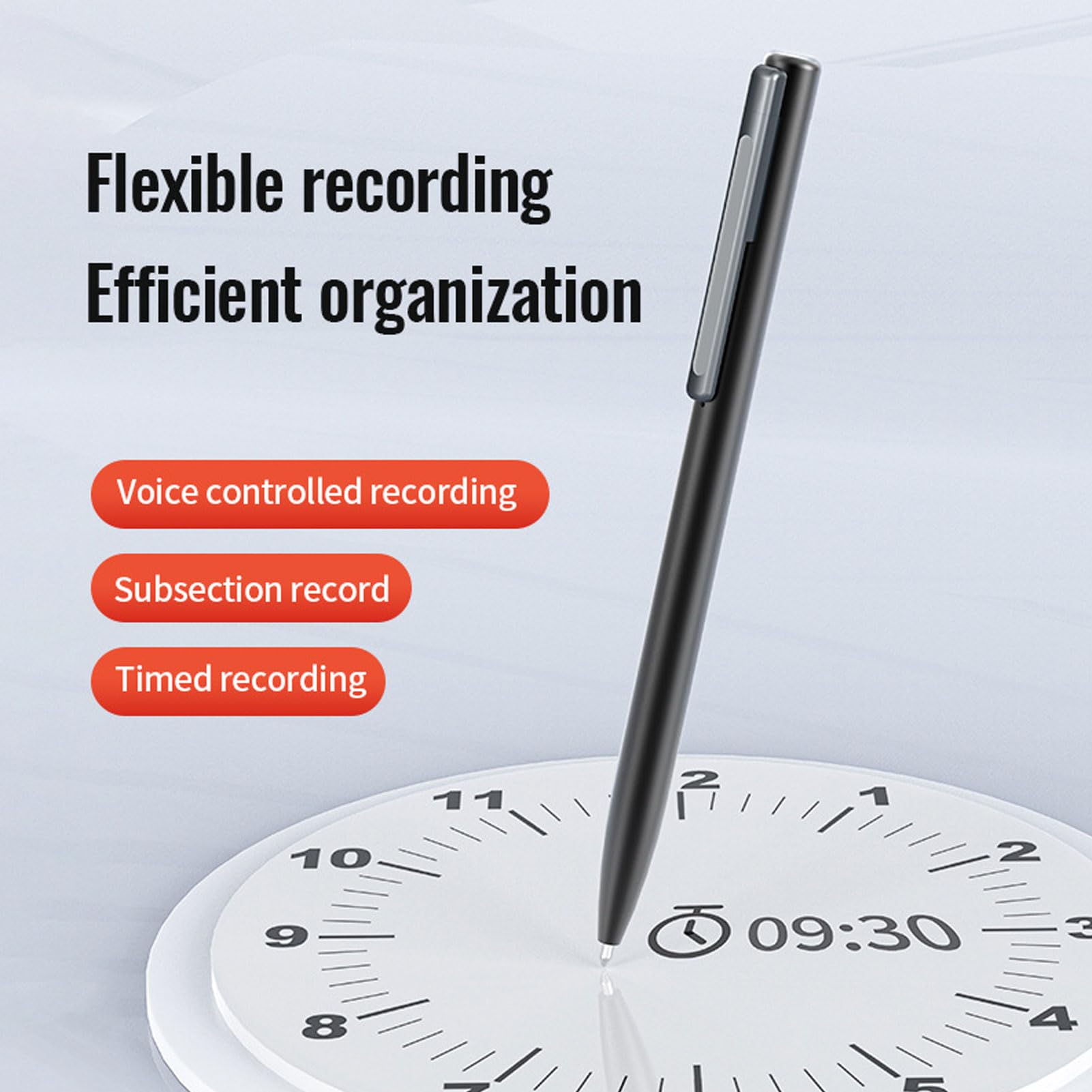 Cuifati 64 GB Digitaler Diktiergerät, Sprachaktivierter Rekorder mit AI-Rauschunterdrückung, Sprachaktivierter Sound-Audiorecorder, Tragbarer Intelligenter Aufnahmestift (64GB)