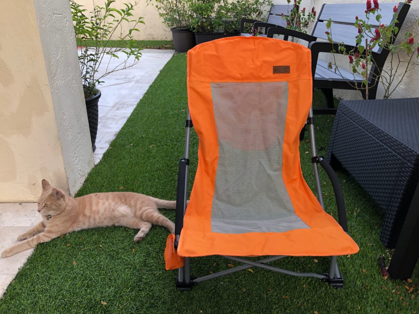 Best Foladable Backpack Beach Chair with Cooler NiceC