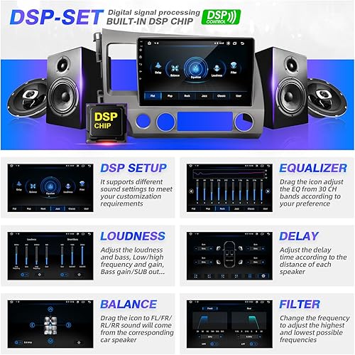 Miniatura 4 de Pantalla táctil Android compatible con Carplay Android Auto, radio de coche estéreo Bluetooth navegación reproductor multimedia GPS WiFi FMAM cámara