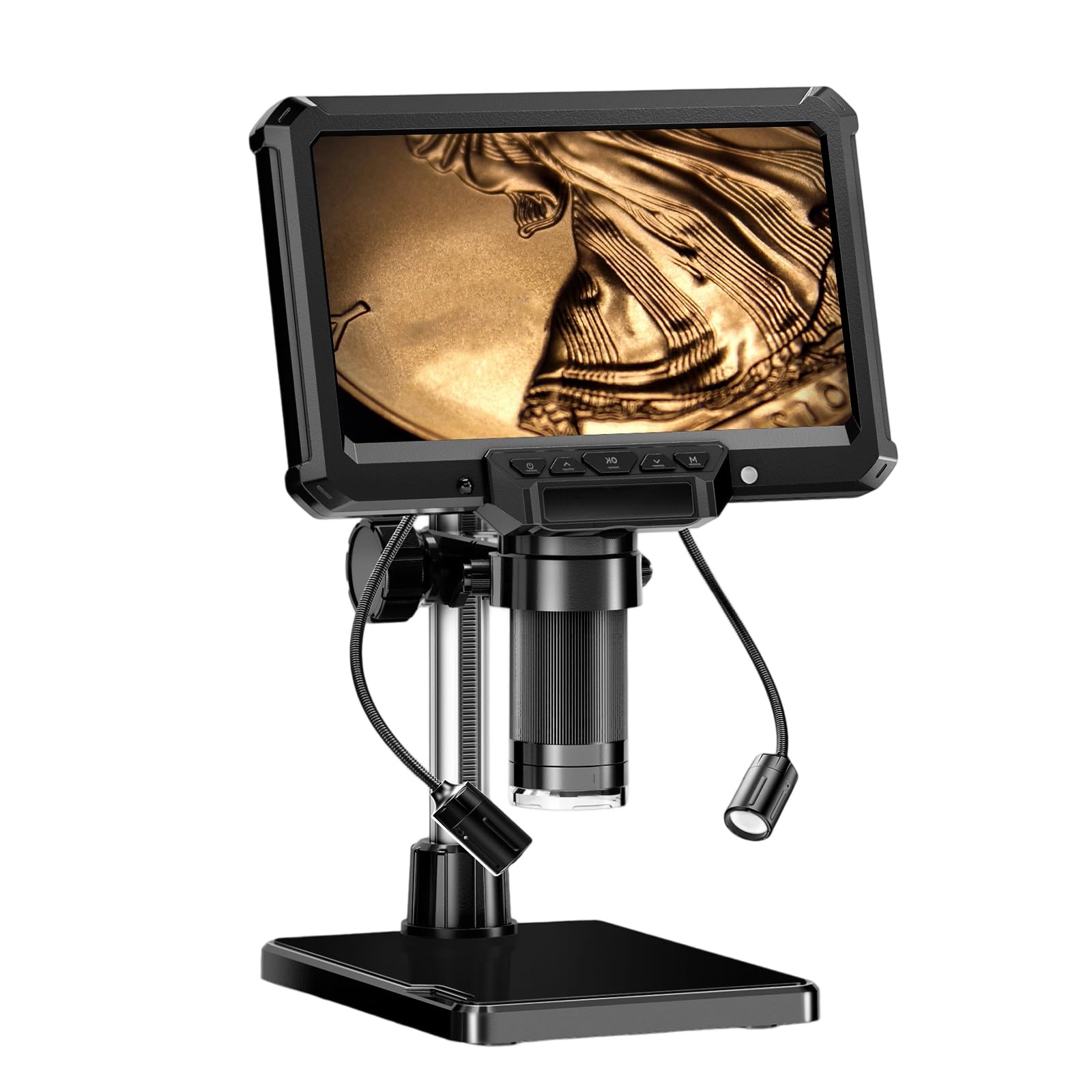 1080P Digitalmikroskop mit einstellbarem Zoom und LED-Beleuchtung für industrielle Inspektion und Bildung, tragbares Digitalmikroskop mit Kamera