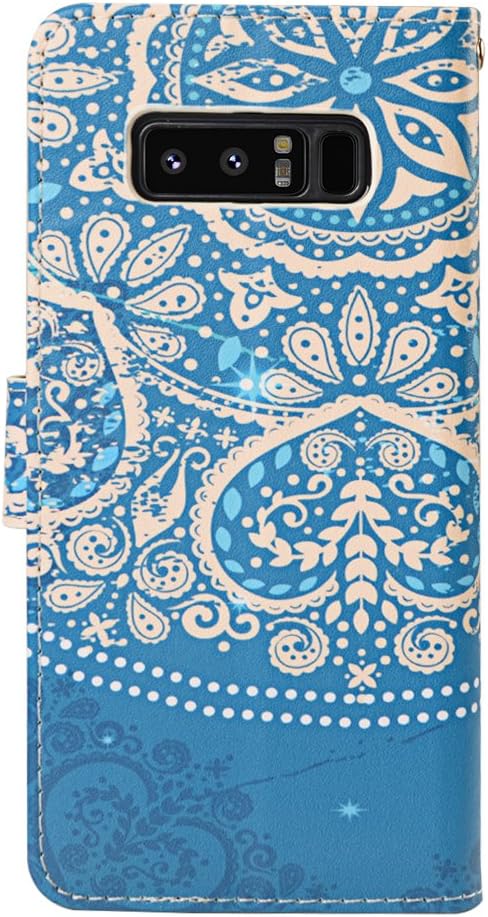 UrSpeedtekLive Galaxy Note 8 Case, Galaxy Note8 Wallet Case, Premium PU Leather Wristlet Flip Case Cover with Card Slots & Stand for Samsung Galaxy Note8, Flower