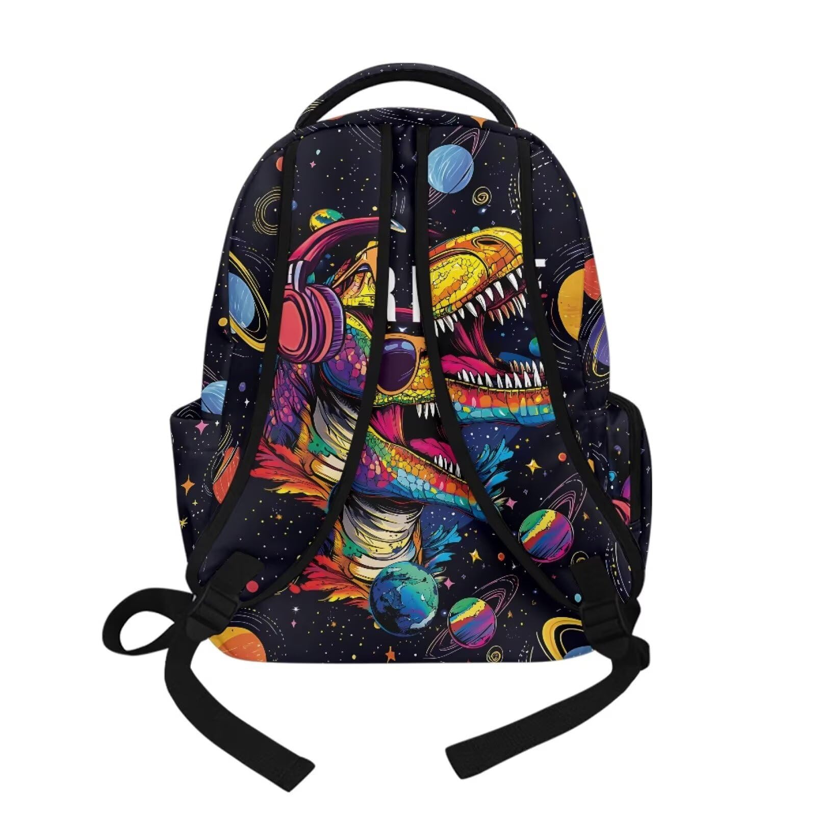 Mochila personalizada para niños con nombre, mochila escolar de 17 pulgadas, Dinosaurio divertido, L, Casual