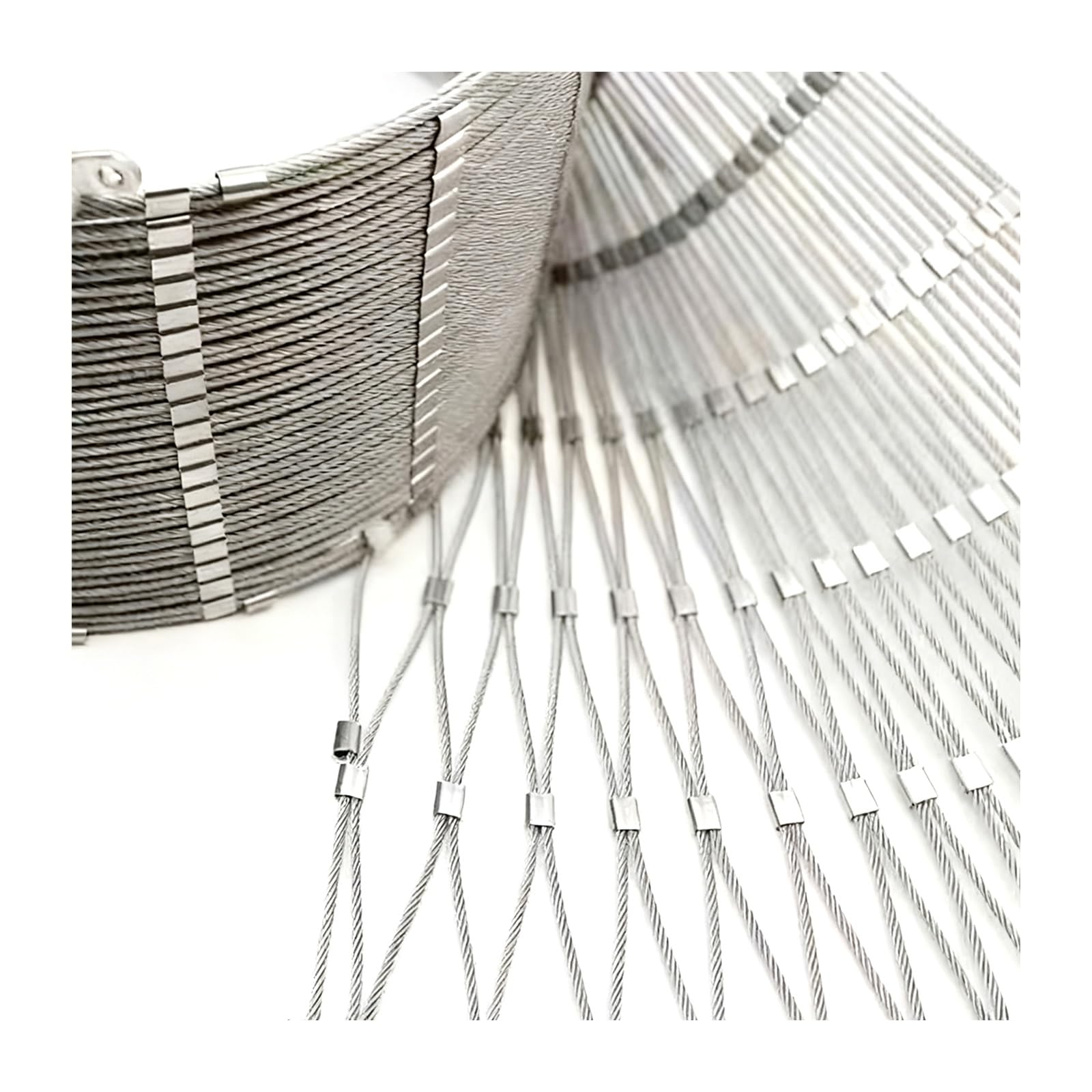 Cable de acero inoxidable flexible tipo X 304, ideal para escaleras, balcones, vallas de jardín (5 x 2 m)