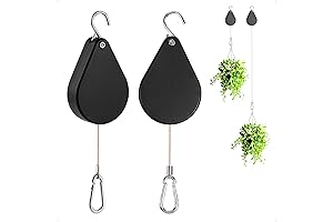 Hanging Plant Pulleys - Upgraded Device to Raise and Lower Planters, Flower...