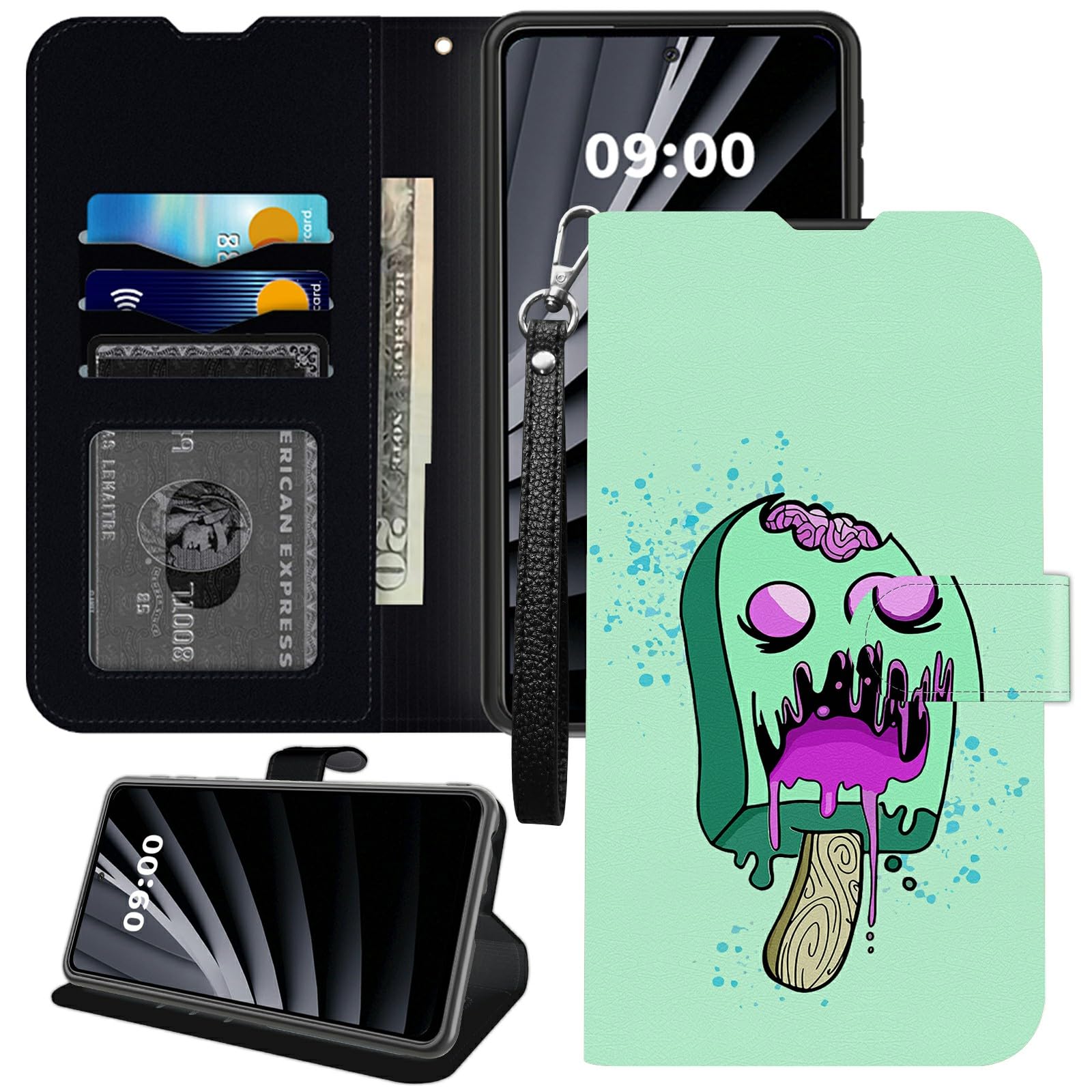 Amazon.com: BWEGRHE Zombie Ice Cream Wallet Case for Nokia X100