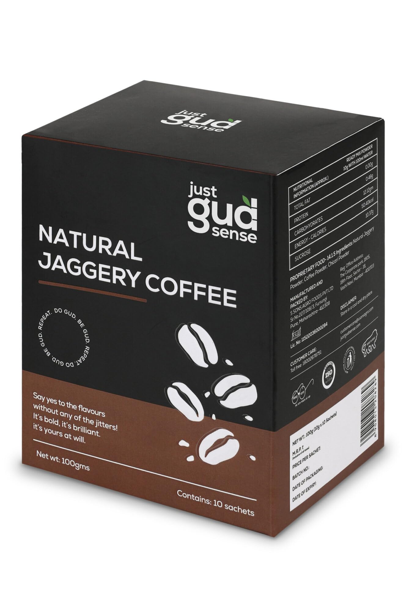 urban platter Just Gud Sense Jaggery Coffee Premix,100G(10 Sachets Of 10 Grams Each) (B0CCJGFTFQ) Amazon Price History, Amazon Price Tracker