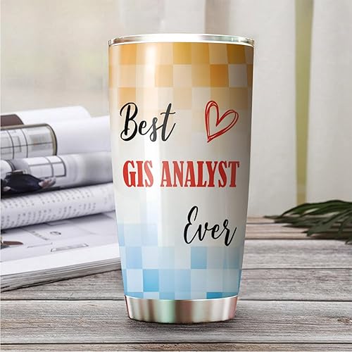 Miniatura 2 de Best GIS Analyst Ever - Vaso de acero inoxidable de 20 onzas, regalos de oficina, mujeres, hombres, amigos de trabajo, compañeros de trabajo, taza