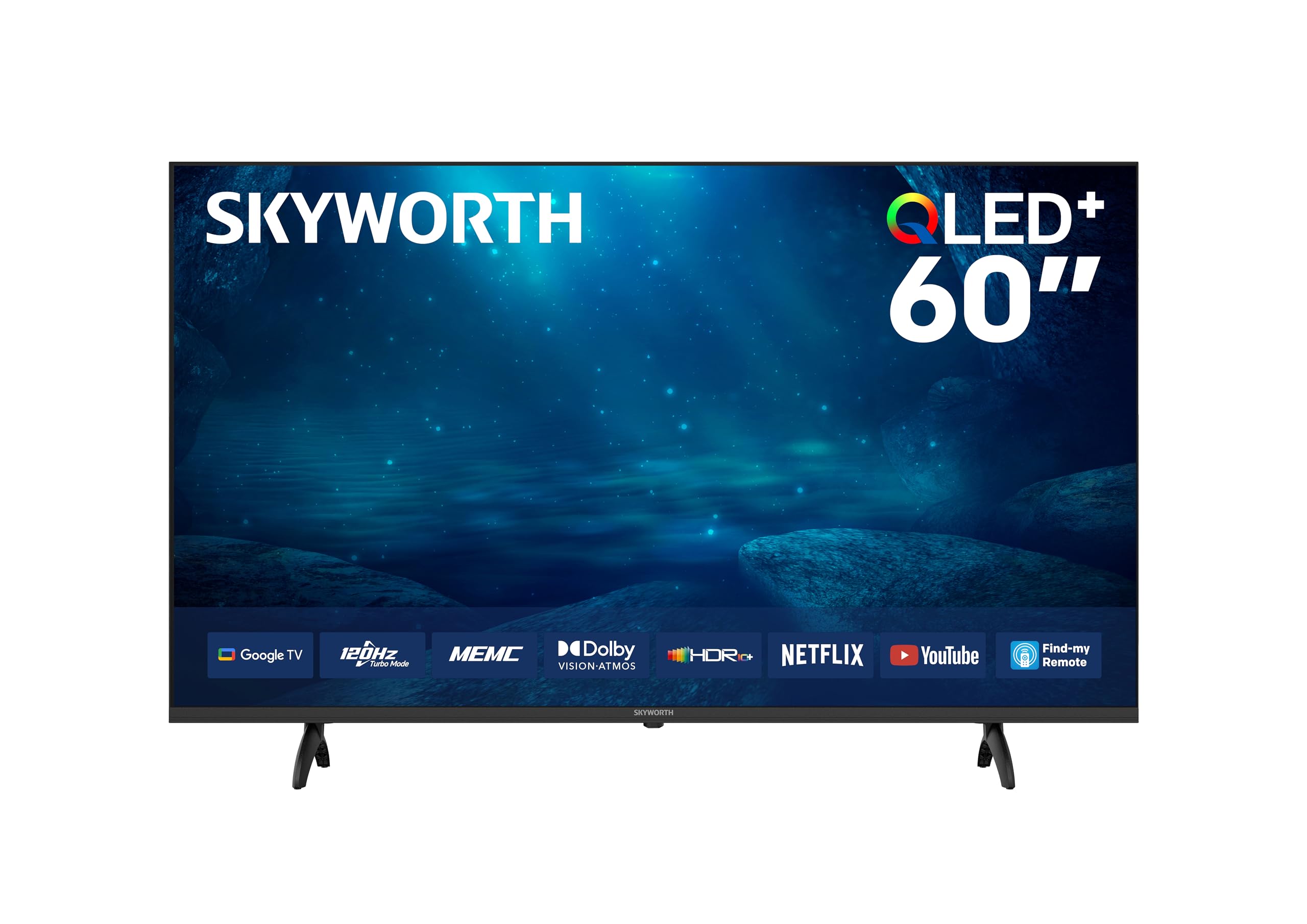 Skyworth 60-Inch QLED+ Google TV, 120Hz Refresh Rate, Model