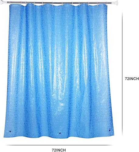 Miniatura 6 de WELTRXE - Cortina de ducha resistente de etilvinilacetato con imanes. Repelente al agua para el baño. No guarda olores. Cortina de ducha sin PVC.