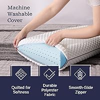 Vista 3 de Almohada de espuma viscoelástica de gel ventilada Weekender. Funda lavable. Tamaño estándar