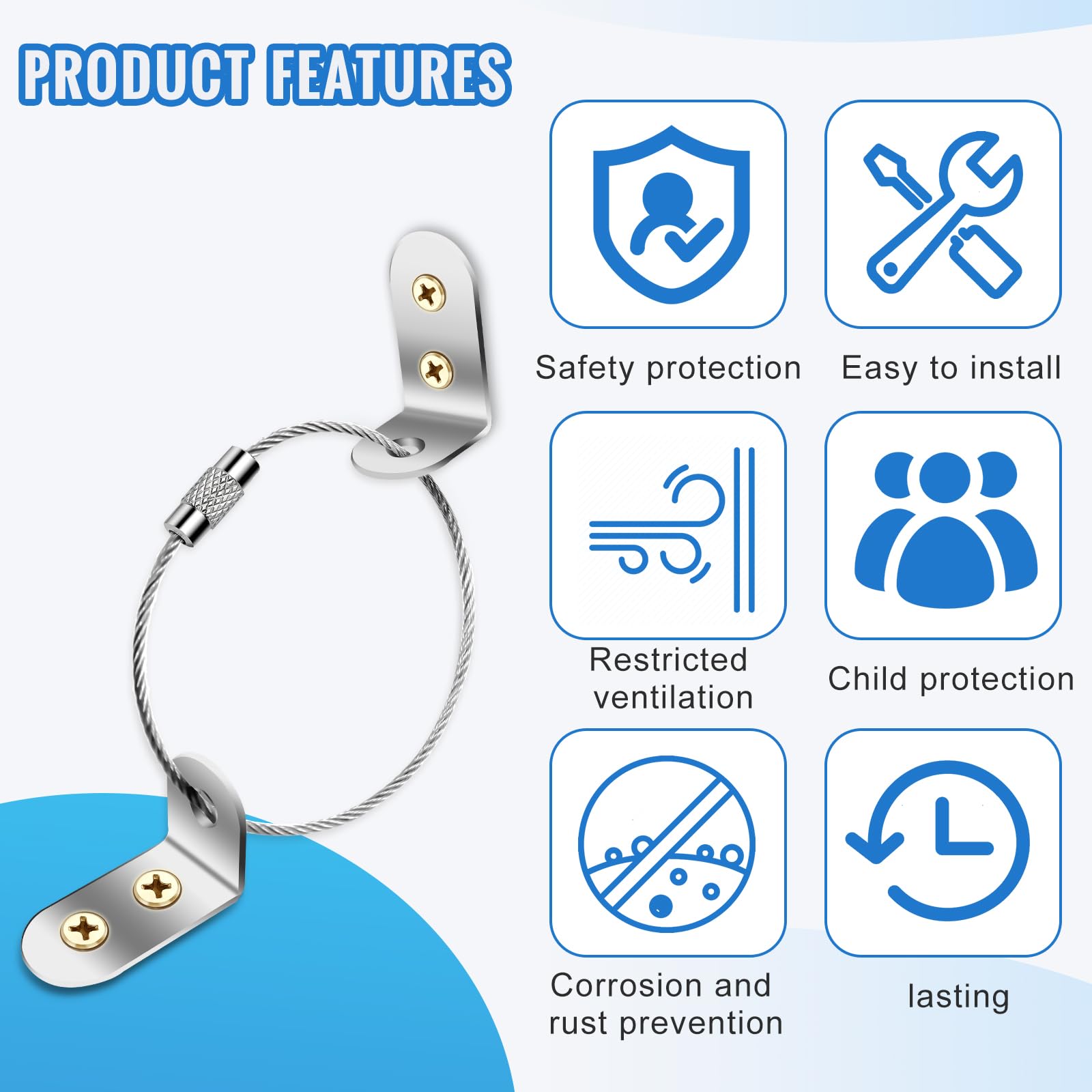 24pcs Furniture Anchors,Baby Proofing Furniture Wall Anchor, Anti Tip Wall Anchor Secure Cabinet - Image 3