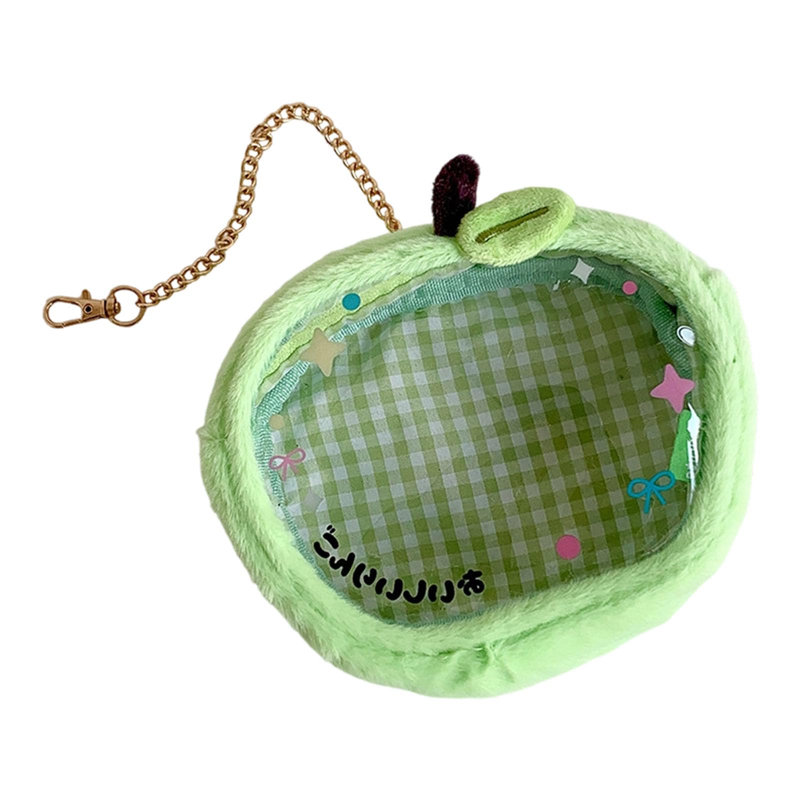 Lerpwige Cartoon Strawberry Oranges Plush Storage Bag Waterproof PVC Materials for Students Daily Commutes and Doll Exhibition Portable Design Home Organizers
