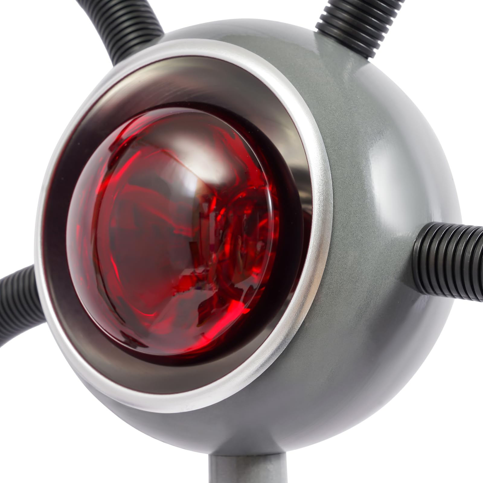 Lampada riscaldante a infrarossi a 5 teste da parrucchiere, con paralume protettivo, lampada a infrarossi, 40 – 80 °C, luce a infrarossi, 108 – 132 cm, altezza regolabile, colore bianco