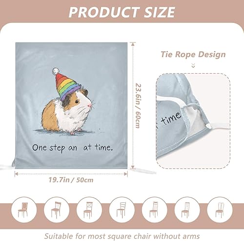 Miniatura 2 de Rainbow Pig Cute Chair Covers for Party Soft for Home Dining Room Decor Set of 2 Decorative Living Room Chair Covers protectores de sillas para