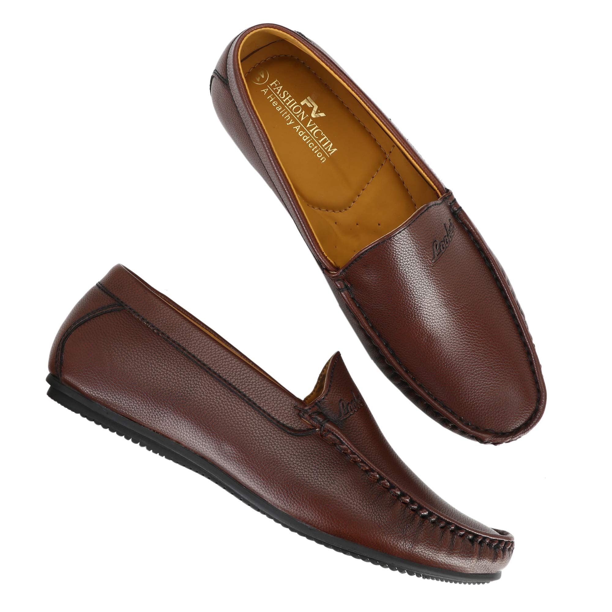 FASHION VICTIM Mens 1060 Synthetic Leather Loafer Shoes - 7 UK Tan (B09M4D2FZT) Amazon Price History, Amazon Price Tracker