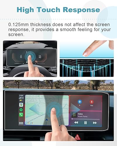 Miniatura 33 de CDEFG Protector de pantalla de vidrio para Telluride: Protector de pantalla táctil para pantalla de automóvil, vidrio templado 9H, antiarañazos