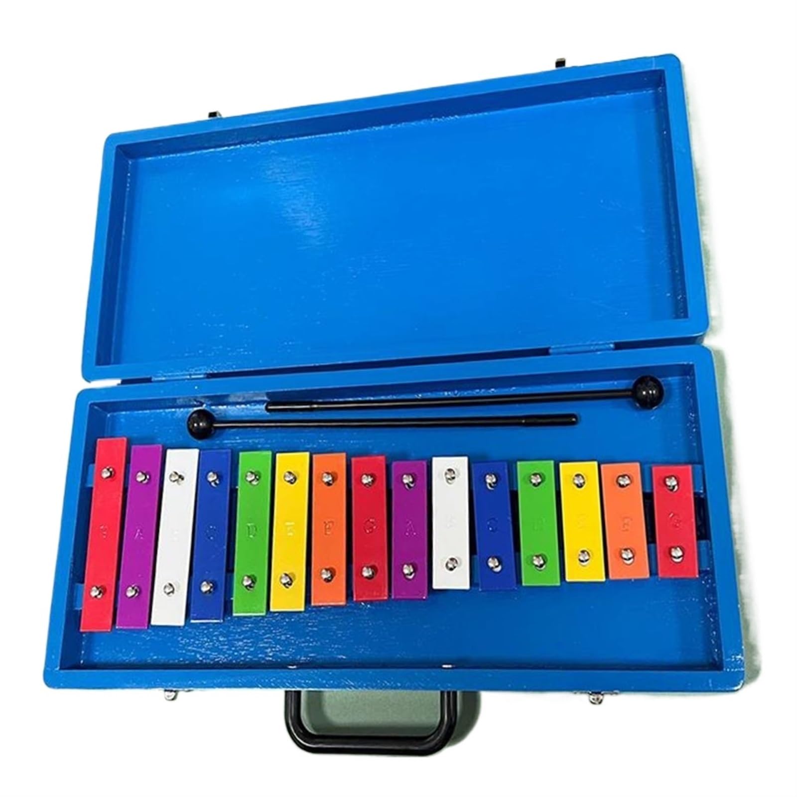 Xylophone Xylophone Glockenspiel À 15 Touches Instrument De Percussion Musicale Coloré Avec Étui Maillets Pour Le Sens De La Musique