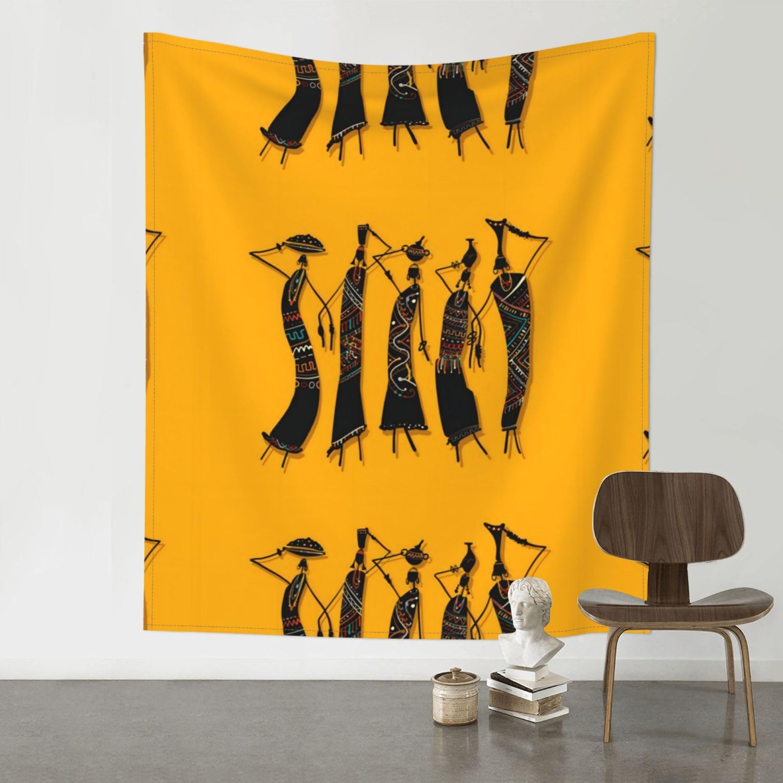 YYHWHJDE Creative African Culture Prints 60x51in Wall Tapestry – High-Grade Polyester Throw for Dorm, Beach & Home Decor