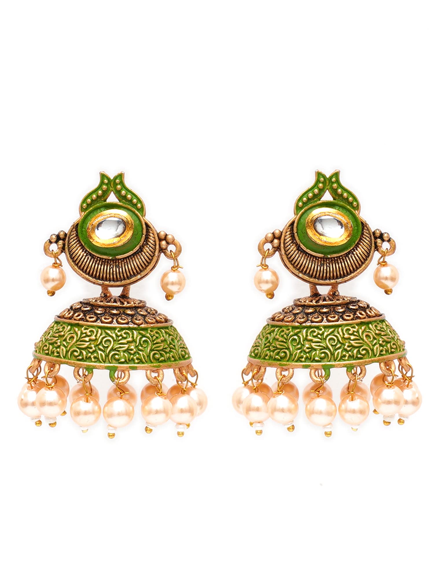 See full amazon price history chart for Karatcart Antique Gold Plated Polki Kundan Studded Light Green Meena Jhumki Earrings for Women Karatcart Antique Gold Plated Polki Kundan Studded Light Green Meena Jhumki Earrings for Women (B0BGJK3C6R) Amazon Price History, Amazon Price Tracker