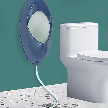Male Wall Mounted Plastic Urinal Urine Diverter, Hook Type Adjustable Height Simple Kids Waterless Urinal Bathroom Toilet Urinal, Wall Mounted/Stand Outdoor Construction Temporary Urinal for Adults