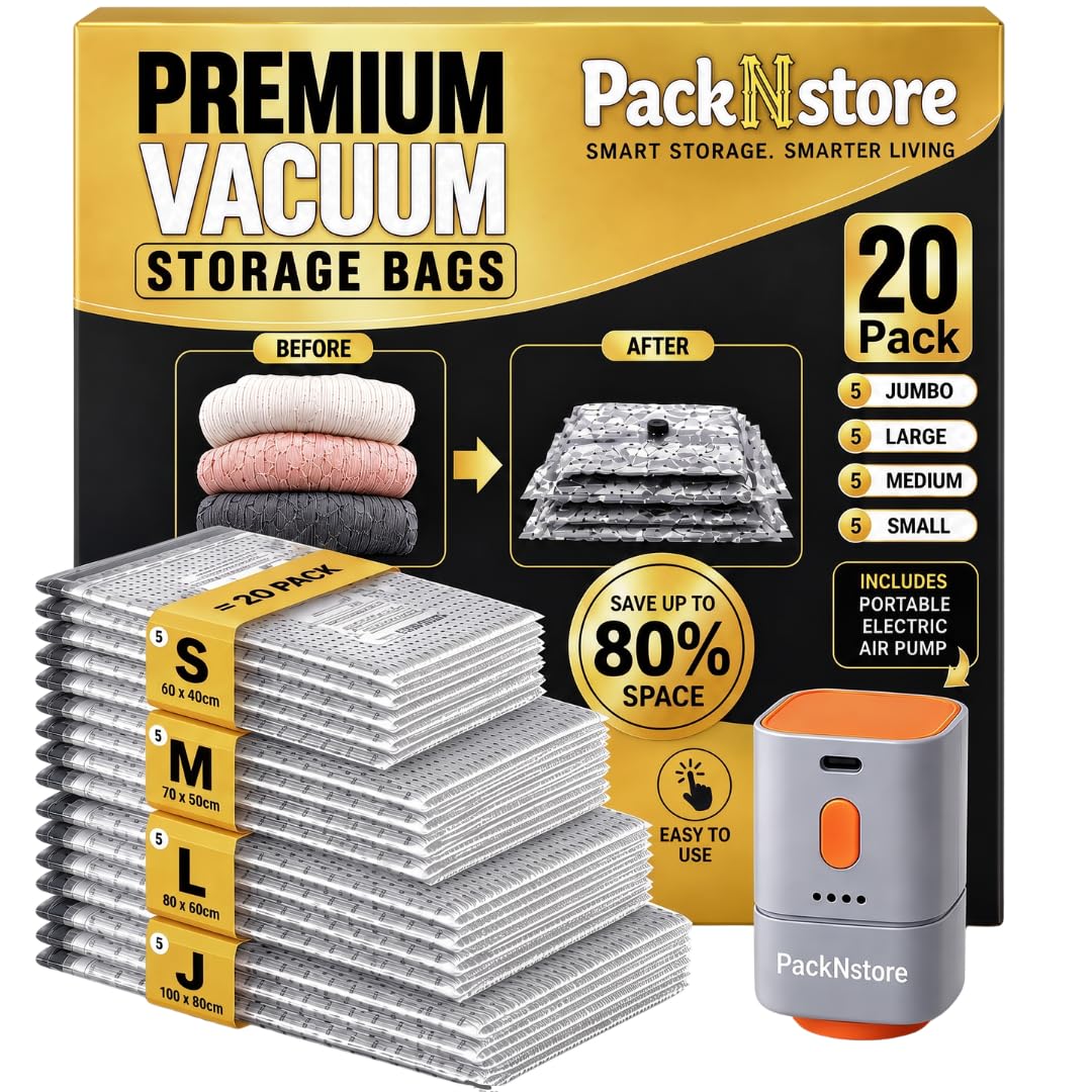 PackNstore Vacuum Storage Bags with Pump