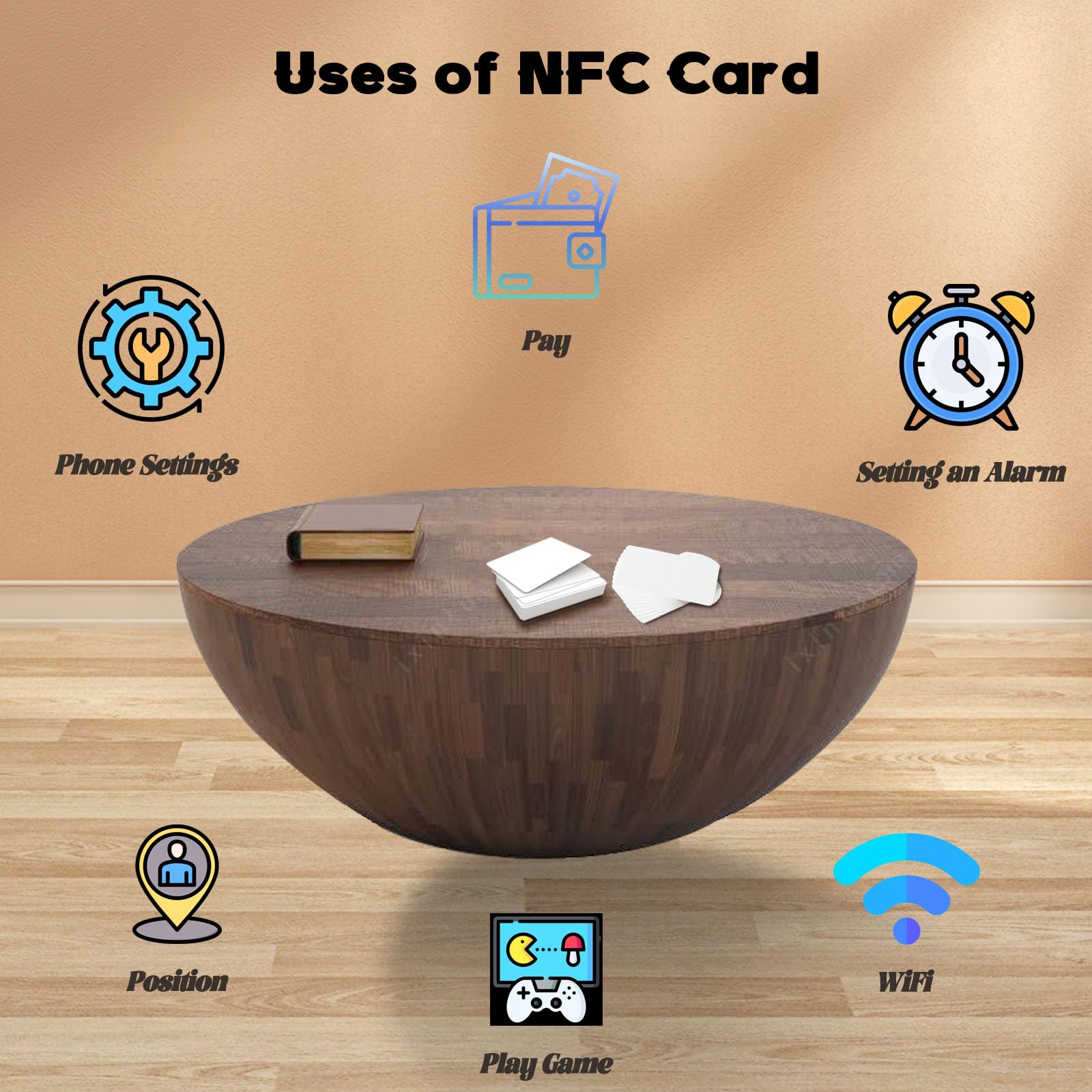 100 etichette NFC NTAG215 NFC riscrivibili NFC biglietti da visita NFC 215tag chip NFC, 504 byte di memoria, compatibili con TagMo per telefoni e dispositivi abilitati NFC