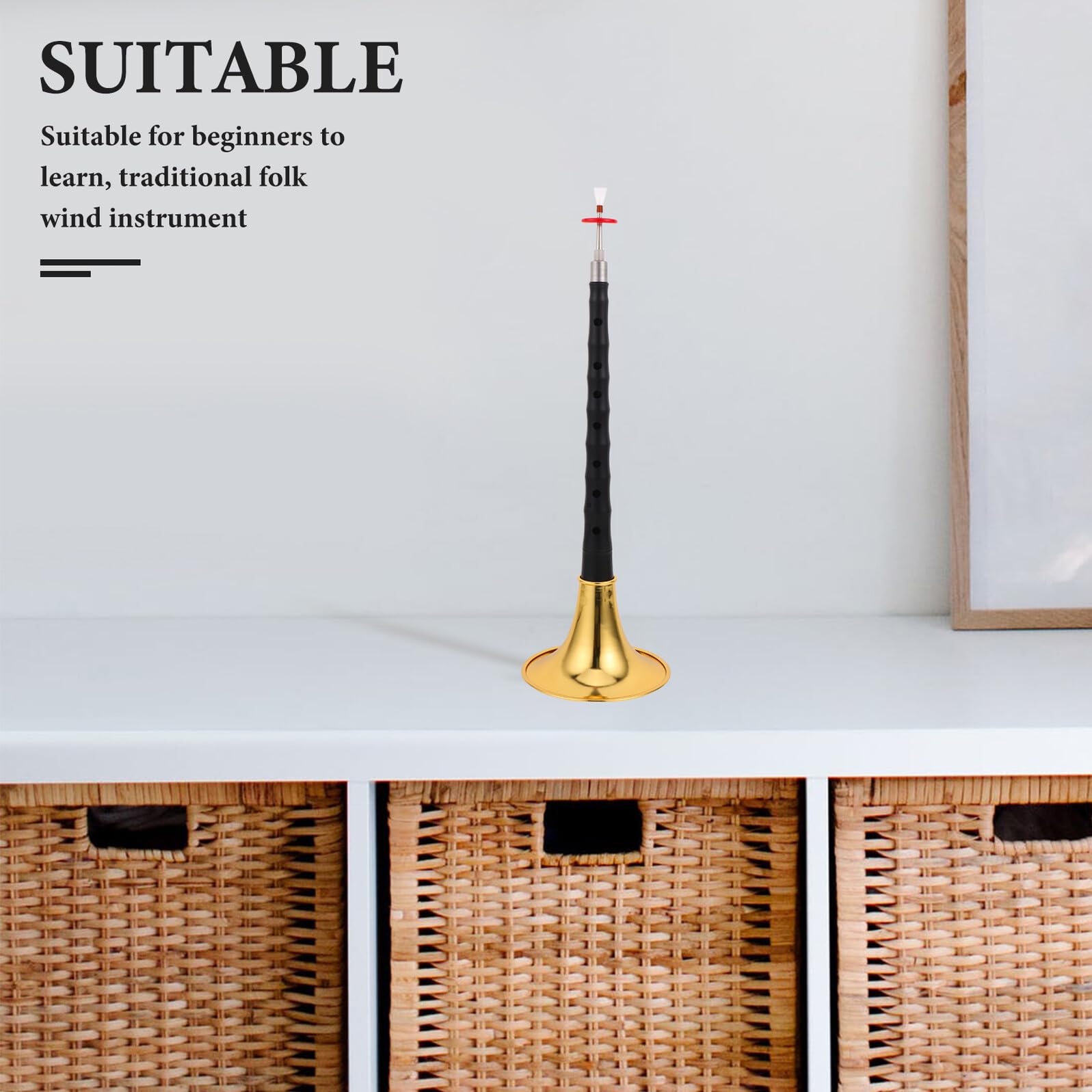 Strumento Fiato Suona Tradizionale Cinese in Resina Alta Resistenza Anticorrosione per Principianti con Bocchini Design Elegante e Suono Avvolgente per Performance Musicali Folk