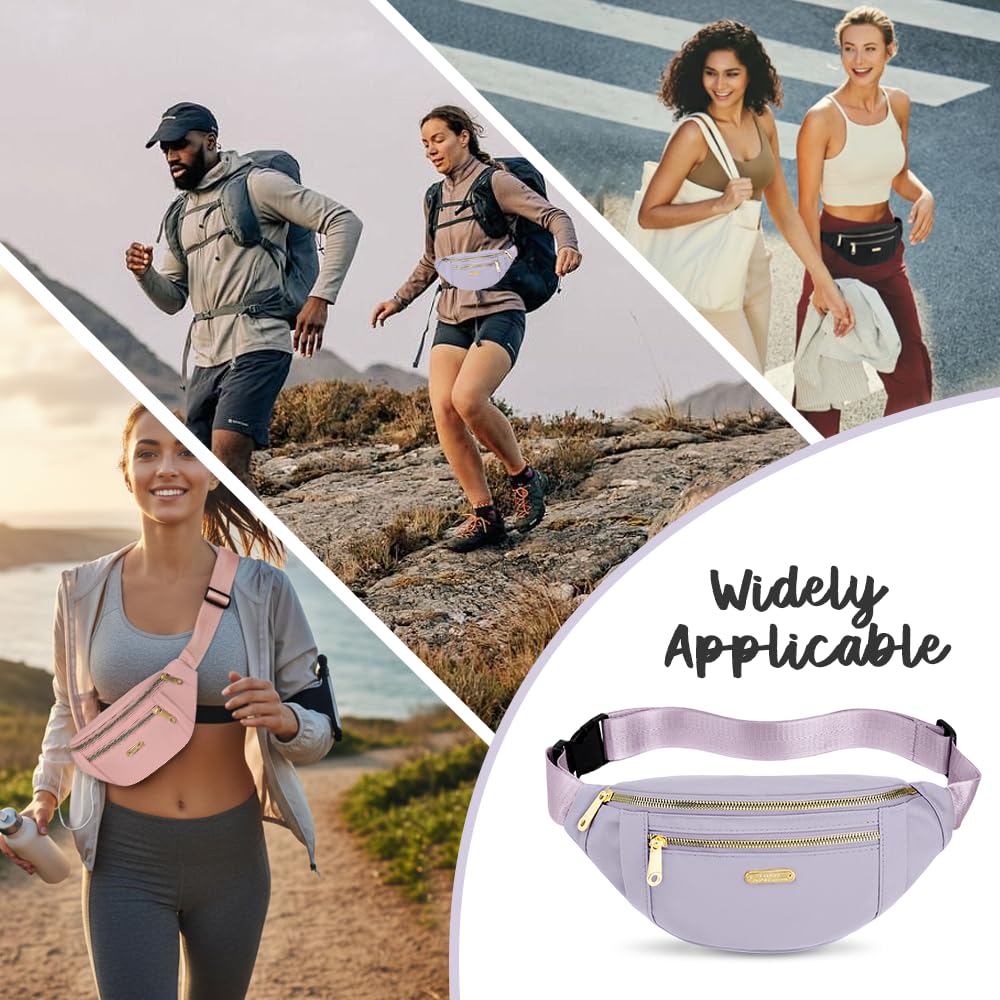 Marsupio Donna Uomo,Marsupio Sportivo de Viaggio,SZMK Fanny Pack Waist,Bum Bag Belt,Marsupi Lavoro a Tracolla Regolabile,Borsa Monospalla da Shopping per Viaggi, running, Uso Quotidiano - Viola
