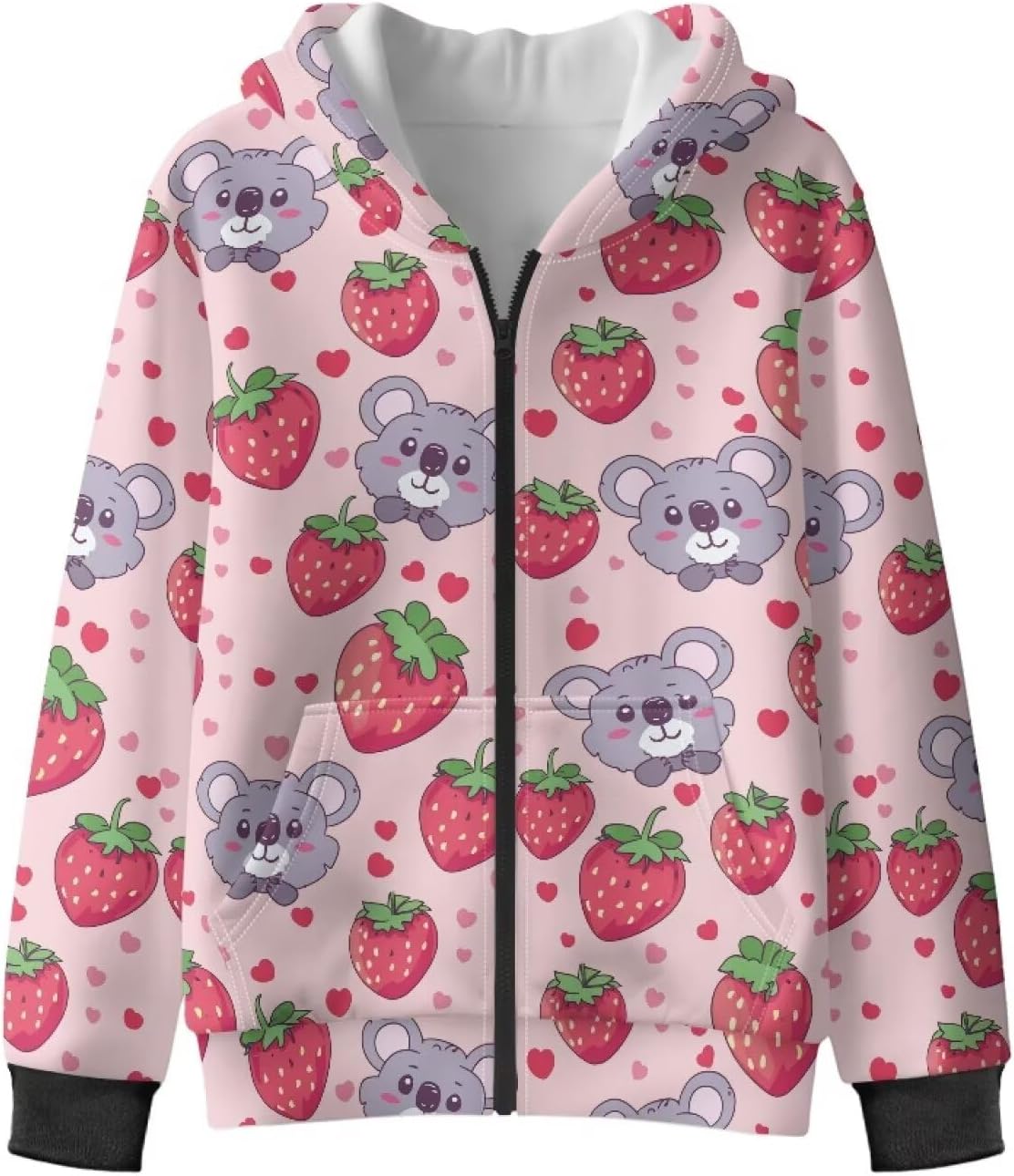 Gomyblomy Zip Up Hoodies for Girls 5-16 Years Fashion Kids Fleece Hooded Sweatshirt Jacket with Pocket Teens Coats