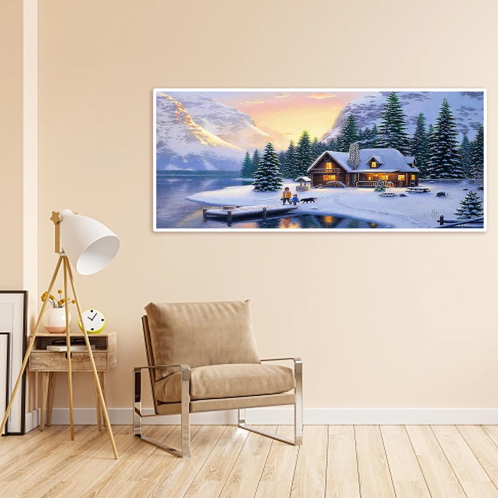 SHEGZHUC Painting Paesaggi Invernali 110 x 50 cm Diamond