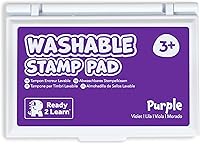 Vista 13 de READY 2 LEARN - Juego de almohadillas de sellos lavables Negro Juego de almohadillas de tinta no tóxica y lavable para niños Resistente a