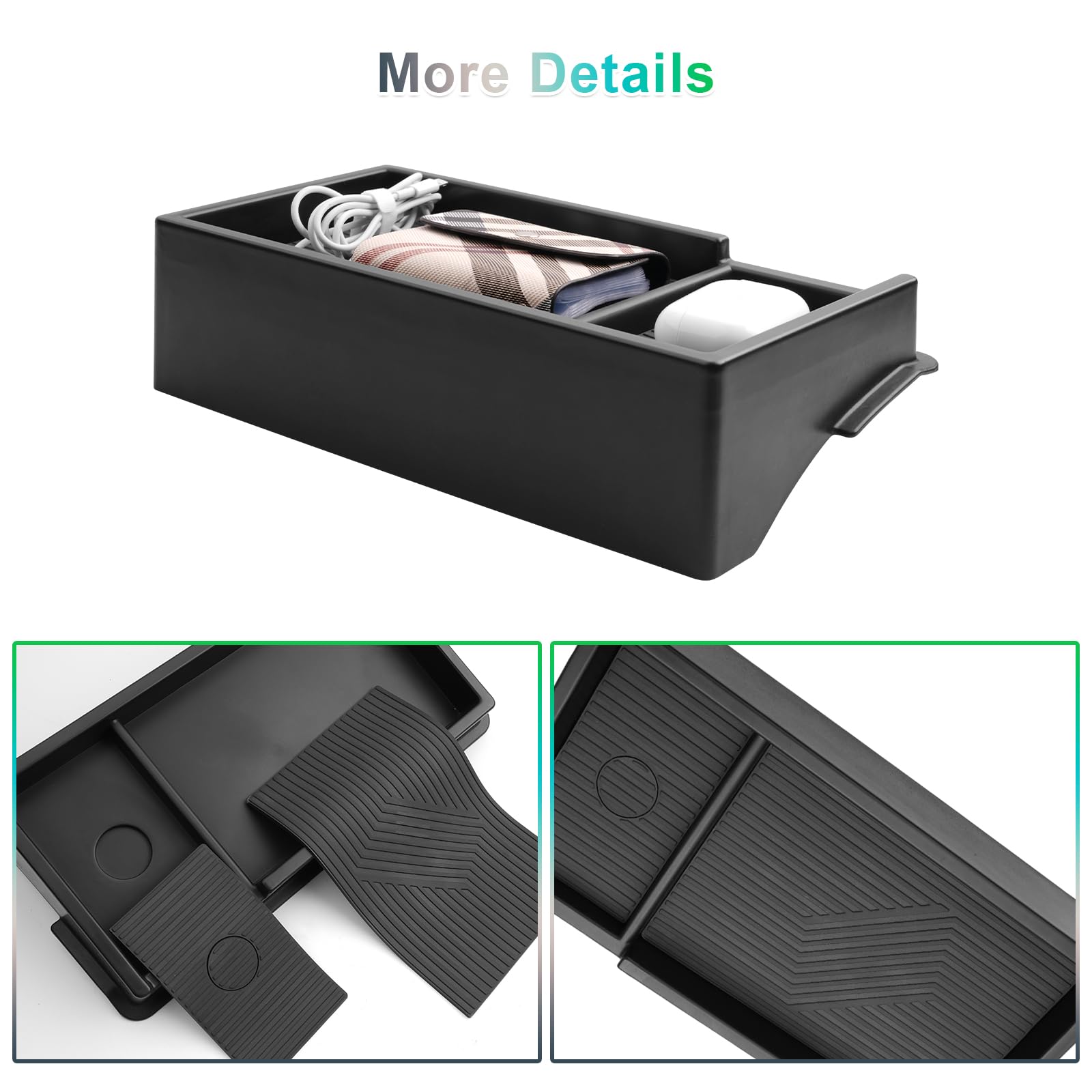 GAFAT Kompatibel mit VW ID.7 2024 2025 2026 15" Mittelkonsole Aufbewahrungsbox, Hinter dem Bildschirm Ablagen Organizer Tray für ID7 Tourer 15 Zoll Discover Pro Max