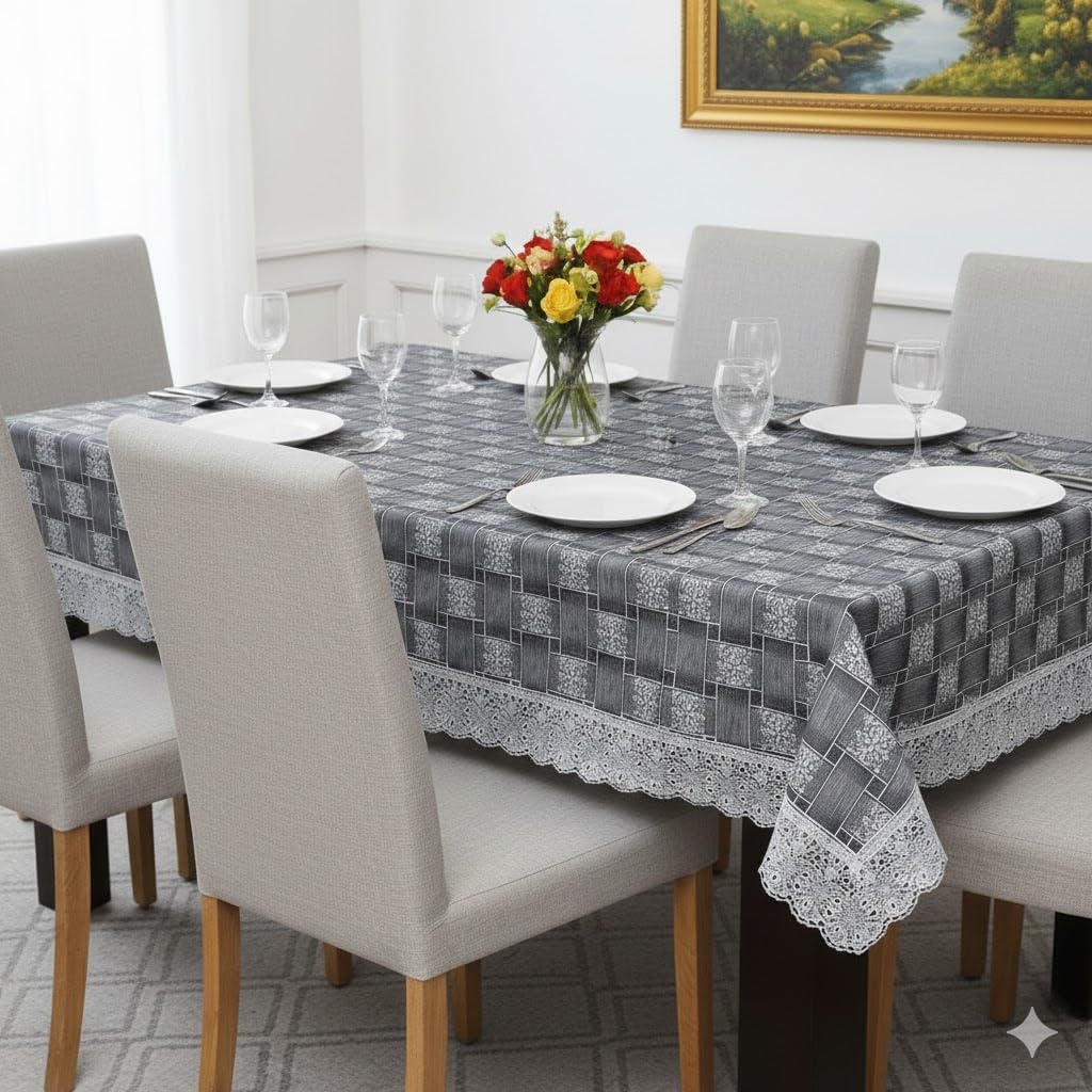 CASA-NEST Thick PVC Printed Center Rectangular Table Cover, 2-4 Seater Size-40X60 (Width X Length, Inch, Waterproof Easy to Clean, Multi Color Printed001-picture-17