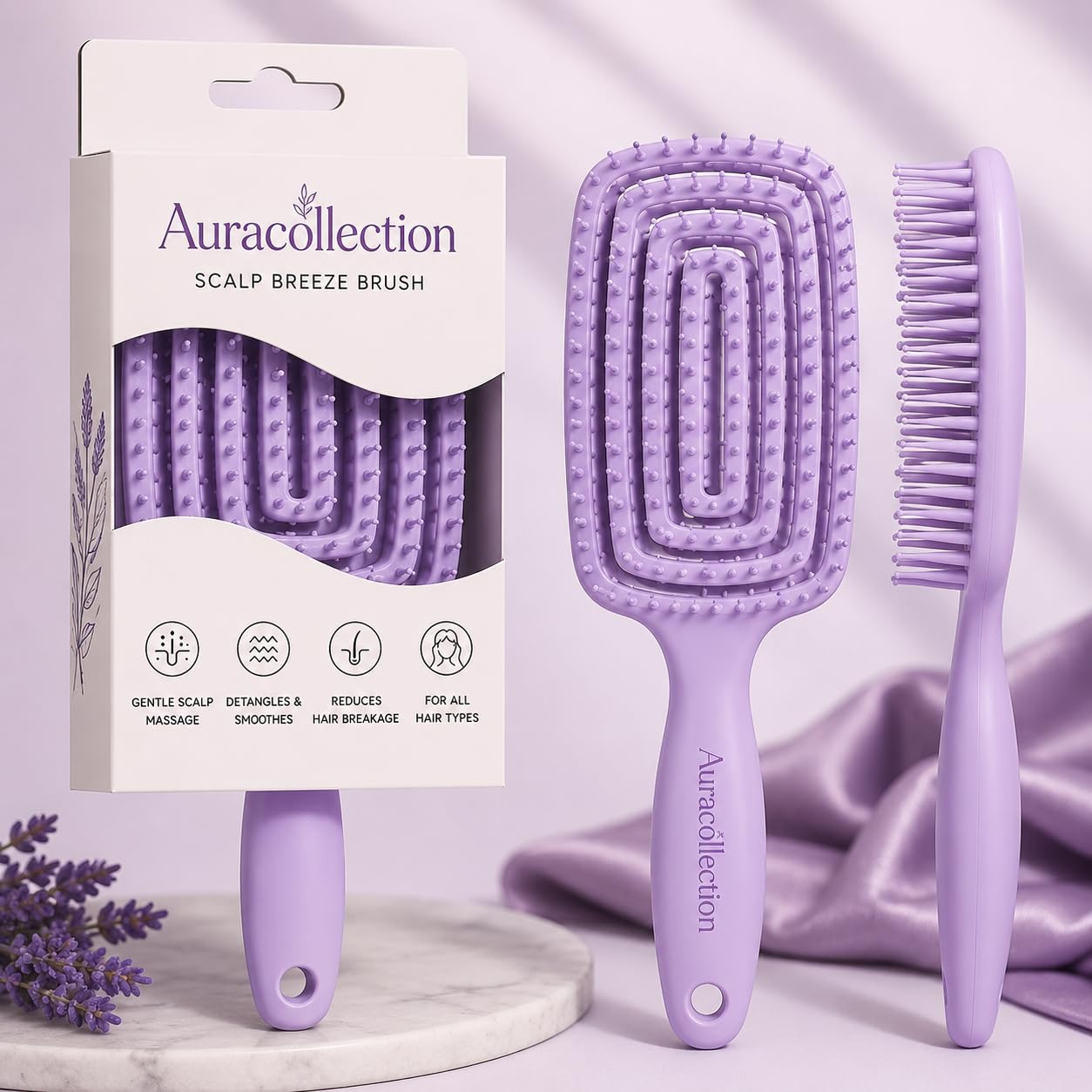 Premium 3D Detangling Hair Brush for Women & Men- Anti Hair Fall Comb for Curly, Wavy & Straight Hair | Hair Straightening Brush, Wet & Dry Styling Brush | Scalp Massager, Frizz Control & Tangle Free Grooming Brush-image-40
