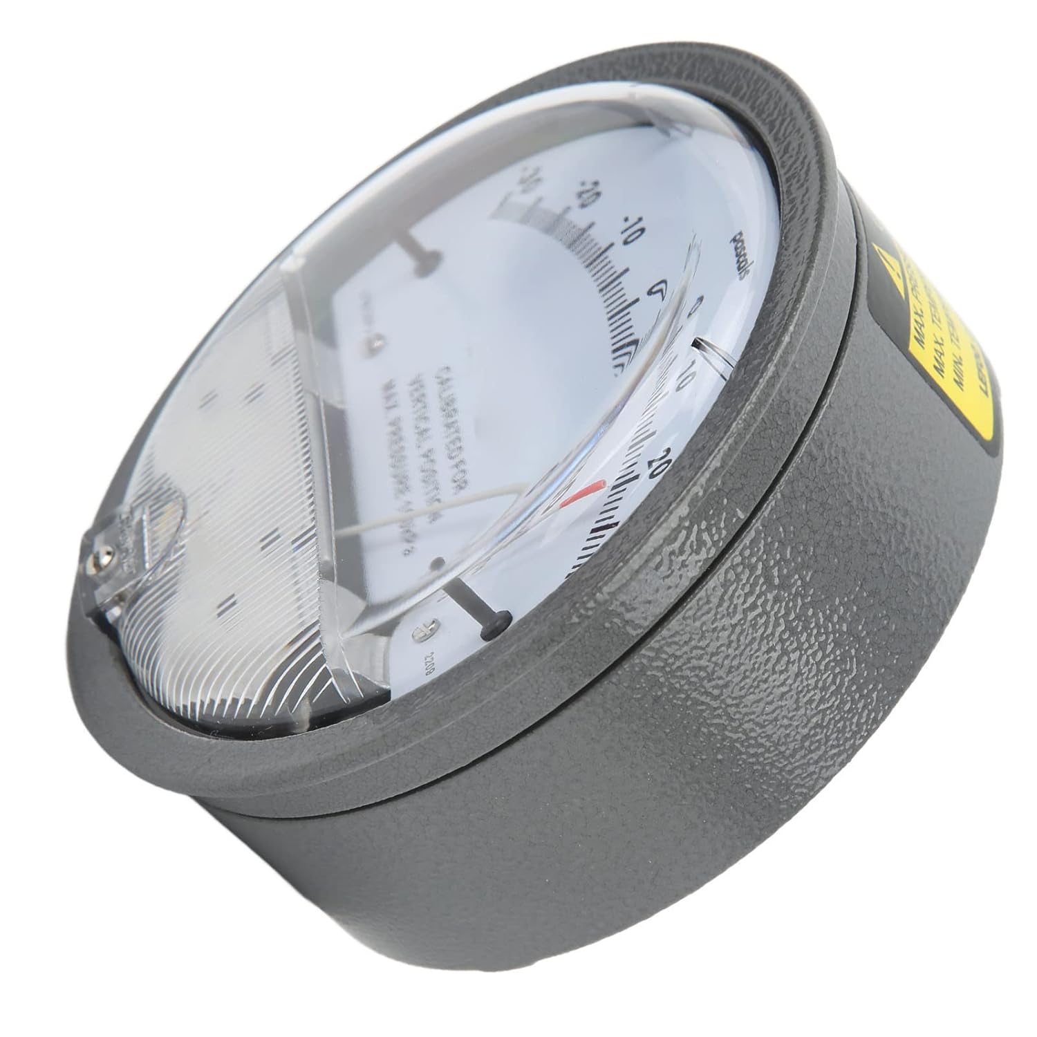 Pointer Pressure Gauge, Differential Pressure Detection Gauge Clean Room HVAC Filter Detection with Pointer Vacuum Components, Pressure and Vacuum Measurement Electrical Equipment for Clean Room